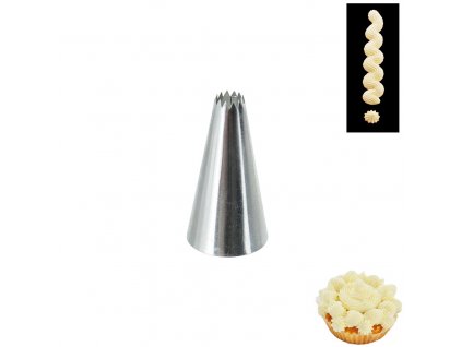 Špička na zdobenie 12 zúbkov nerezová