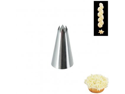 Špička na zdobenie 6 zúbkov nerezová
