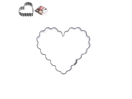 Nerezová vykrajovačka - SRDCE vlnky