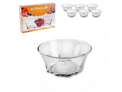 Sklenená miska TRUVA, priemer 12 cm, 6 ks
