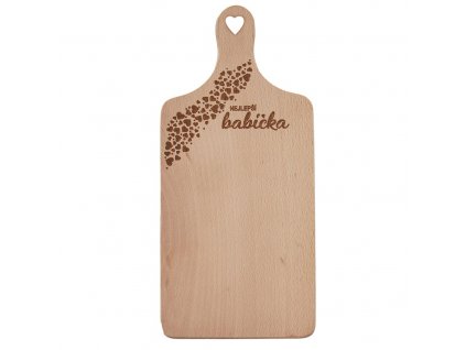 Doska s rukoväťou drevená Babička 30x14 cm
