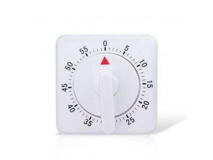 Minútka kuchynská mechanická hranatá plastová