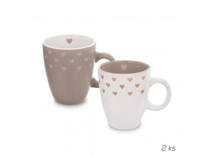 Keramický hrnček s motívom LOVE ME 0,14 l 2ks