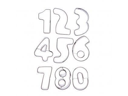 Vykrajovačka nerez ČÍSLA 9 ks