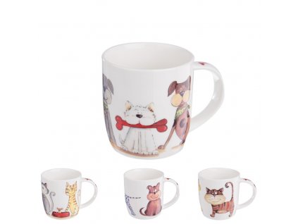 Hrnček s dekorom pes + mačka 0,4 l