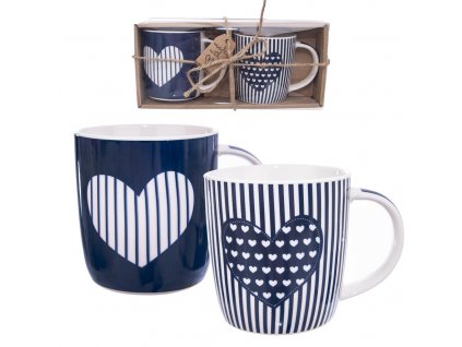 Hrnček porcelánový, JUST LOVE, 0,39 l, 2 ks