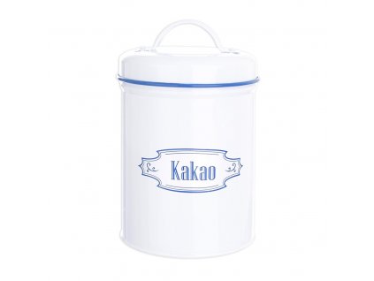 Plechová dóza s viečkom na uloženie kakaa BLUE LINE 11x18,5 cm